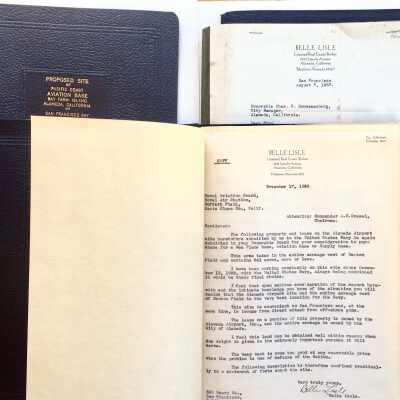 Folders promoting Alameda sites as a West Coast military base, 1934, 1937