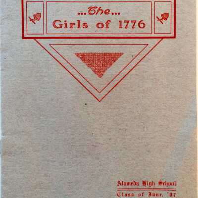 Program class play graduating class Alameda High School, 1907