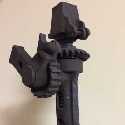 Gear driven cast iron car jack, c. 1920s