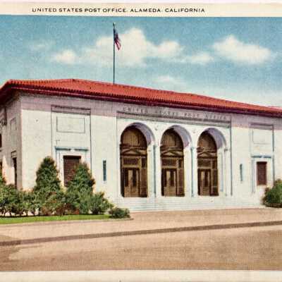Postcard of main facade Post Office, c. 1912