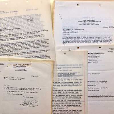 Documents about responsibility of Fruitvale Bridge, 1934-1942