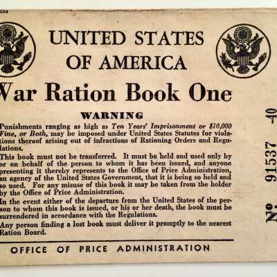 Rationbook issued to Eleanor D. Clark, 1942