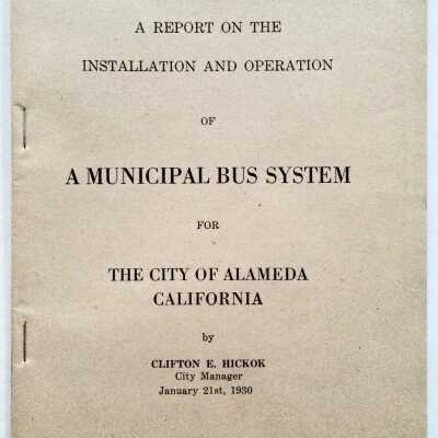 Report on 'The Mini Bus System', by C. E. Hickok, City Manager, 1930
