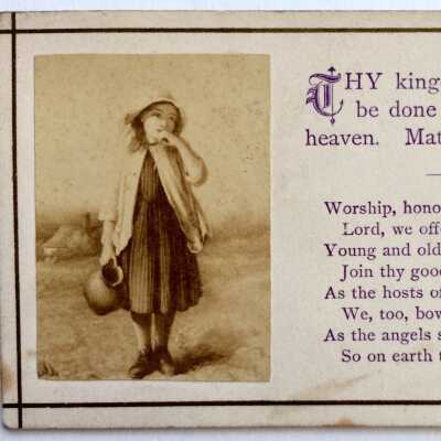 Bible Card of Bertie Linderman, c. 1890