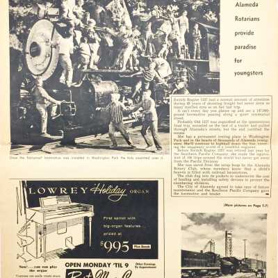 Clipping about Southern Pacific Locomotive No. 1227, 1958