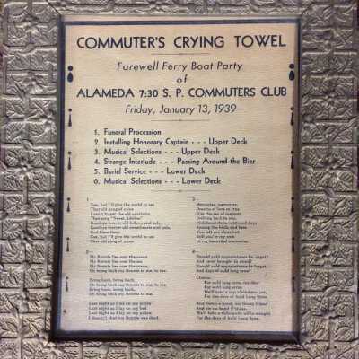 Commuter's Crying Towel, framed, 1939