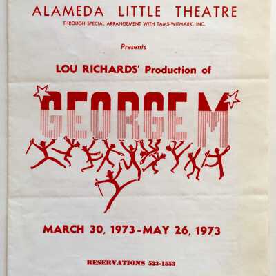 Program for 'George M.' performed at Alameda Little Theatre, 1973