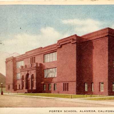 Postcard main facade Porter School, c. 1920s