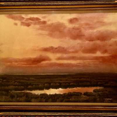 Pastel Marsh Scene, by Siegfried, Foster-Bremer wedding gift, 1914