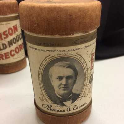 Edison Cylinder Phonograph record #9000 'Coon Song - The Preacher and the Bear', early 1900s