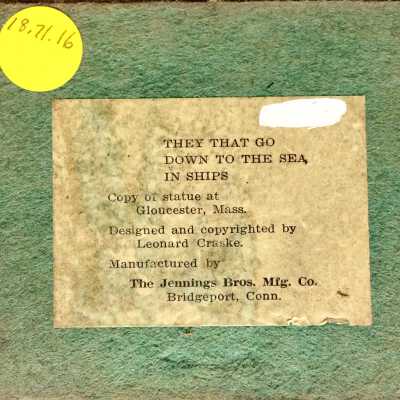 Bottom Label: They That go Down to the Sea In Ships