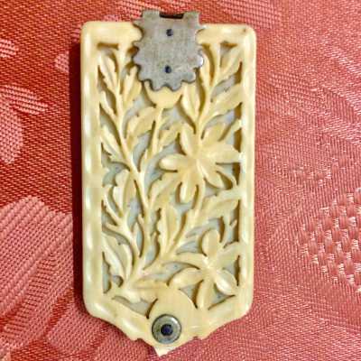 Ivory notepad of the Hunt family, c. 1870s