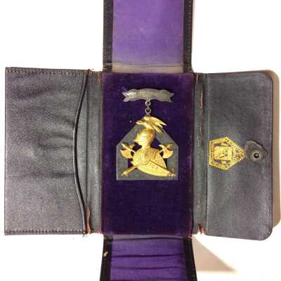 Knights of Pythias Medal and case of George M. Sutherland, 1891