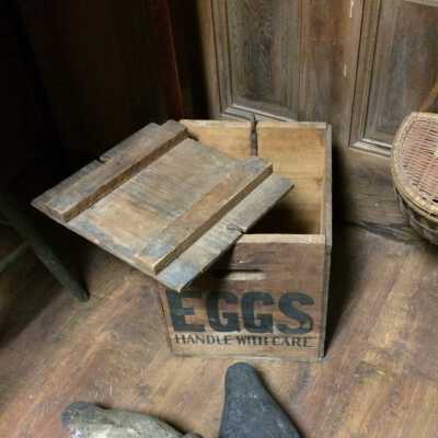 Wooden Egg box of the Fenn family, early 1900s