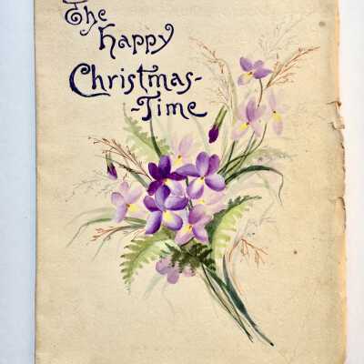 'The Happy Chirstmas Time' Christmas Greeting Card, 1888