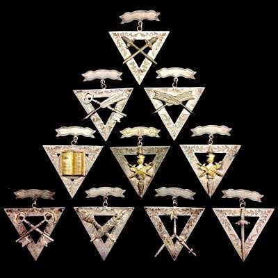 Medals worn by Members of the Knights of Pythias Lodge, late 19th century