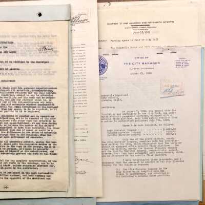 Documents about modifications in/around City Hall, #77, 1923-1931
