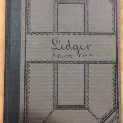 Fire Department Krauth Club Dues Ledger