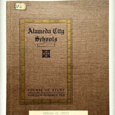 Alameda City Schools course list, 1910