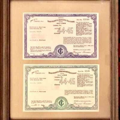 Licence certificates of Clifford G. Mehrtens, 1945