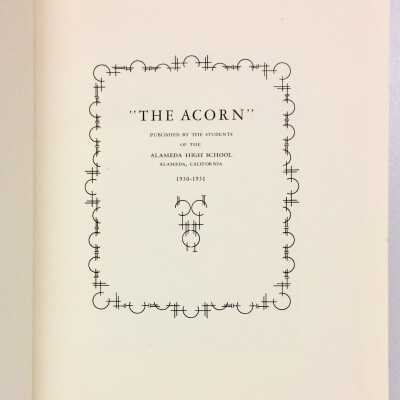 Alameda High School 'The Acorn' Yearbook of Florence Postel, 1931