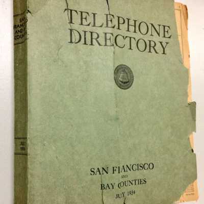 Telephone Directory by The Pacific Telephone and Telegraph Company, 1934