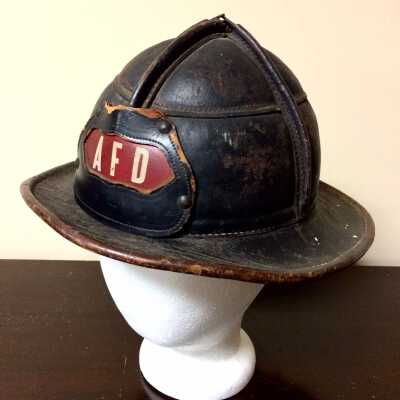 Black AFD Cairns & Bros Fireman's Helmet, Ca. 1920