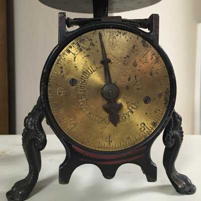 Ornate cast iron tripod based Turnbull family scale, c. 1880s-1890s