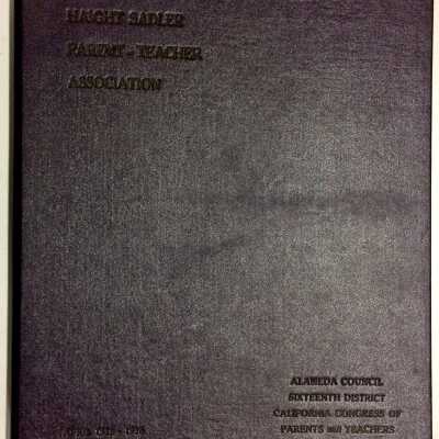 Haight Sadler PTA Publicity Record Binder, 1937-1938