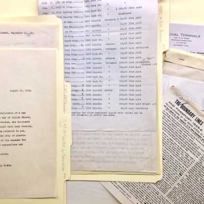 Folders with City documents, 150-154, 1925-1931