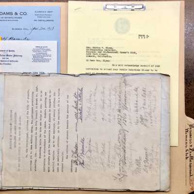 Folder about the BPWC with random additions, 1917-1937