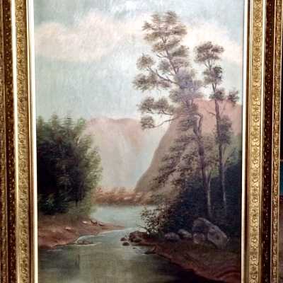 Landscape painting by Rosalind Adeline Lamb, c. 1890