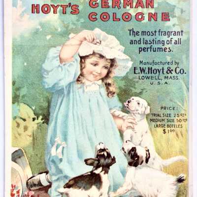 'Hoyt's German Cologne' advertising card, c. 1897