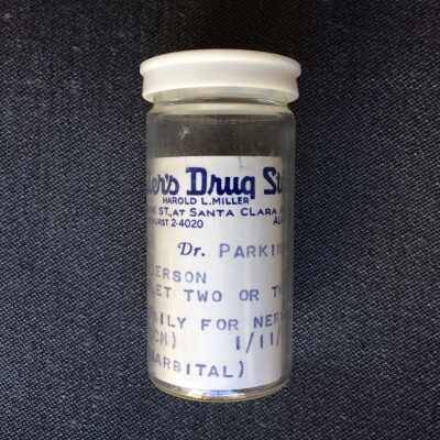 Medicine Bottle from Miller's Drug Store, 1960
