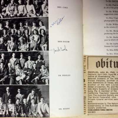 Clippings Re Dr. Peoples, Joan Vickers, and Henry Thompson, 1988-2000
