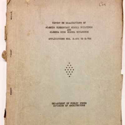 Report on Public School Buildings, Public Works Division, 1935
