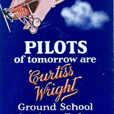 Pamphlet advertising Curtis Wright flight school at Alameda Airport, c. 1930