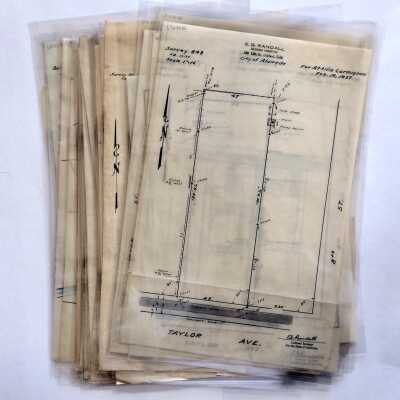 Schematic drawings by E. G. Randall, Surveyor, 1930s