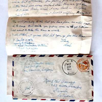Censored Correspondence from Dale Taylor to his sister, 1943-1944