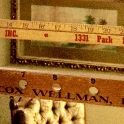 Cox Wellman Inc., advertising yardstick, c. 1940s