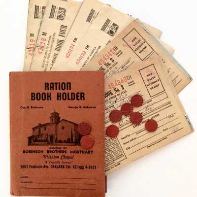 Ration Books and tokens of the Forster family of Webster Street, 1941-1945