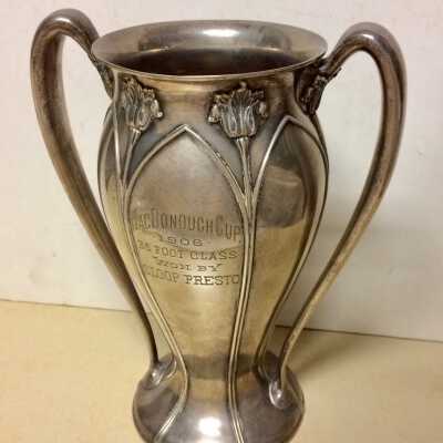MacDonough trophy awarded to the Presto of the Stone Boat Yard, 1906