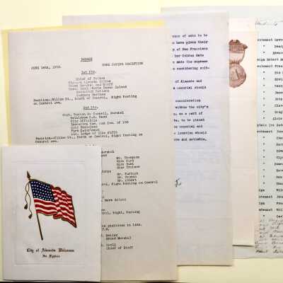 Documents relating to Welcome Home event of WW-I veterans, 1919