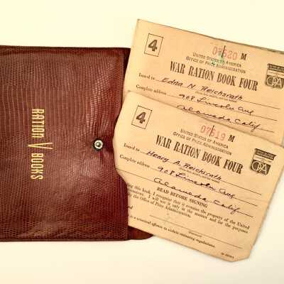 'War Ration Book Four' booklets of the Reichsrath family, 1941-1945