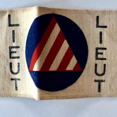 Civil Defense Lieutenant's armband of the Roberstadt family, 1941-1945