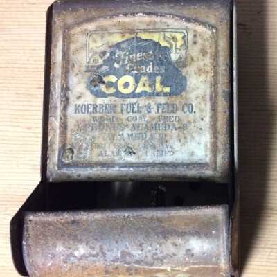 Hanging Advertising Match Box Koerber Fuel & Feed Co., c. 1920s