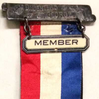 Member's Badge Daughters of St. George, Golden Poppy Lodge, 1922-1976