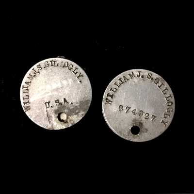WW-I identification tag of William J. S. Gillogly, 1917-1918
