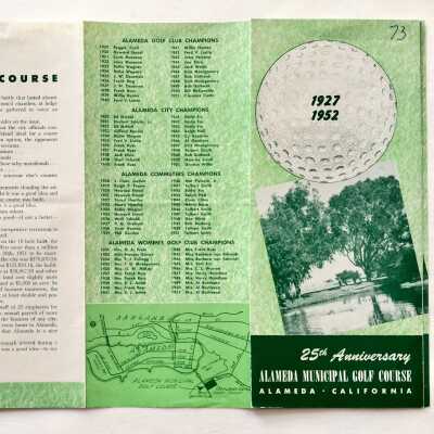 25th anniversary flyer for the Alameda Golf Course, 1952