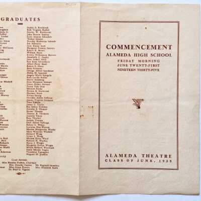 Program Alameda High School Commencement exercises, 1935